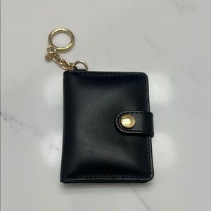 Michael Kohrs Black Leather Keychain Wallet/ photo holder